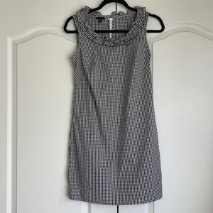Talbots Black and White Gingham Mini Dress